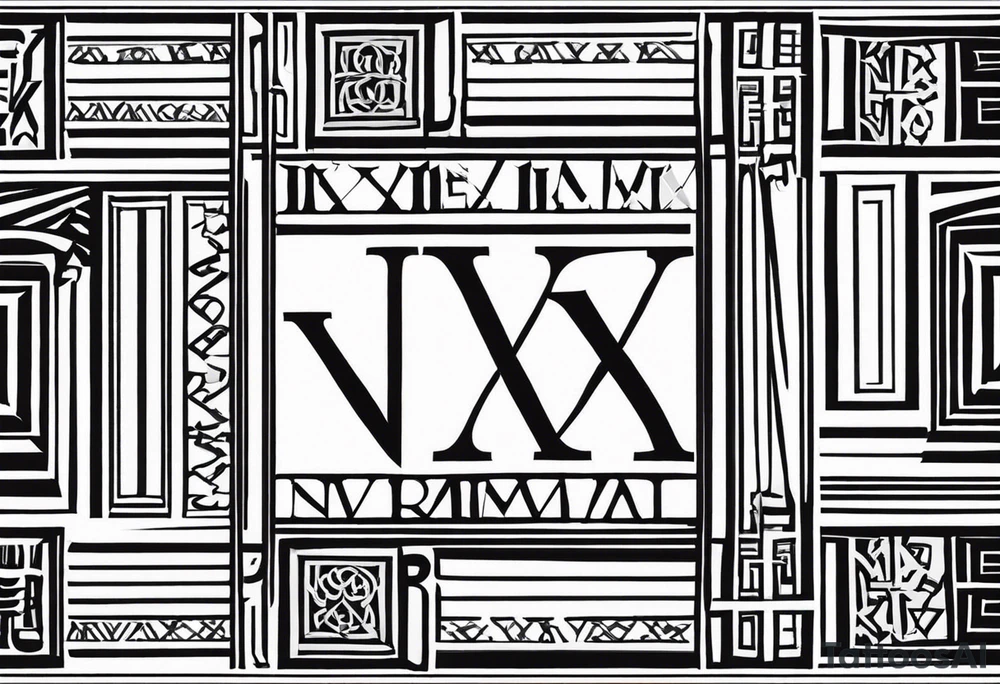 XIX roman numerals. it should be very simple tattoo idea