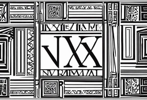 XIX roman numerals. it should be very simple tattoo idea