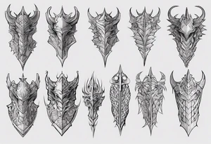 Dragon leg armor tattoo idea