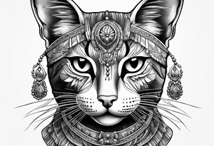Egyptian cat tattoo idea