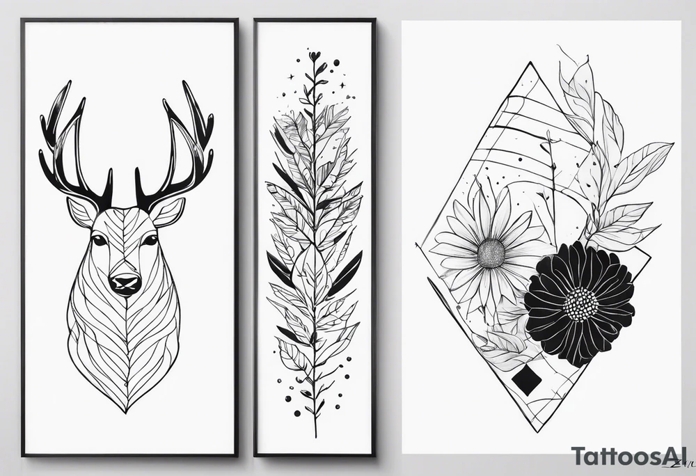 minimalistični tattoo okoli noge v dizajnu vejice z perlami pod katerim visijo tri črke in to črka E, V in A tattoo idea