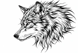 mongolian grey wolf tattoo idea