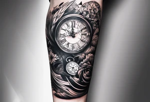 value of time 
for men 
sleeve tattoo idea