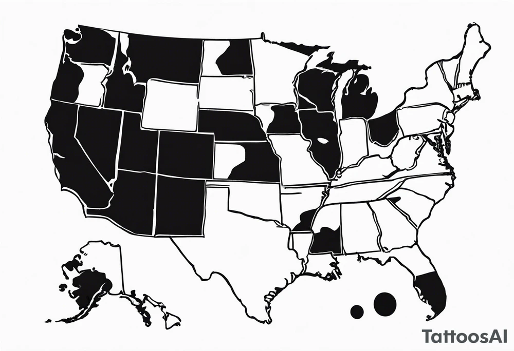 State of Wisconsin, paint palette, drawing tattoo idea