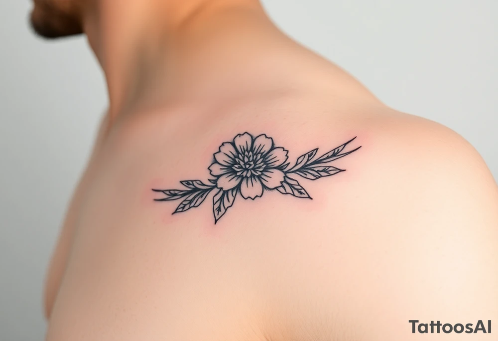 Simple minimalist feminine tattoo small line art on arm tattoo idea