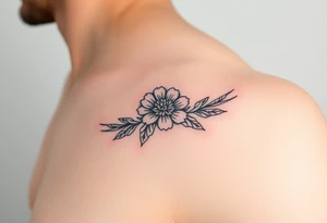 Simple minimalist feminine tattoo small line art on arm tattoo idea