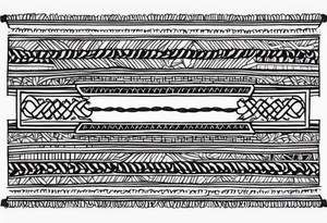 armband tattoo, masculine, narrow, horizontal with rope pattern tattoo idea