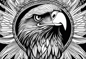 Eagle eyes tattoo idea