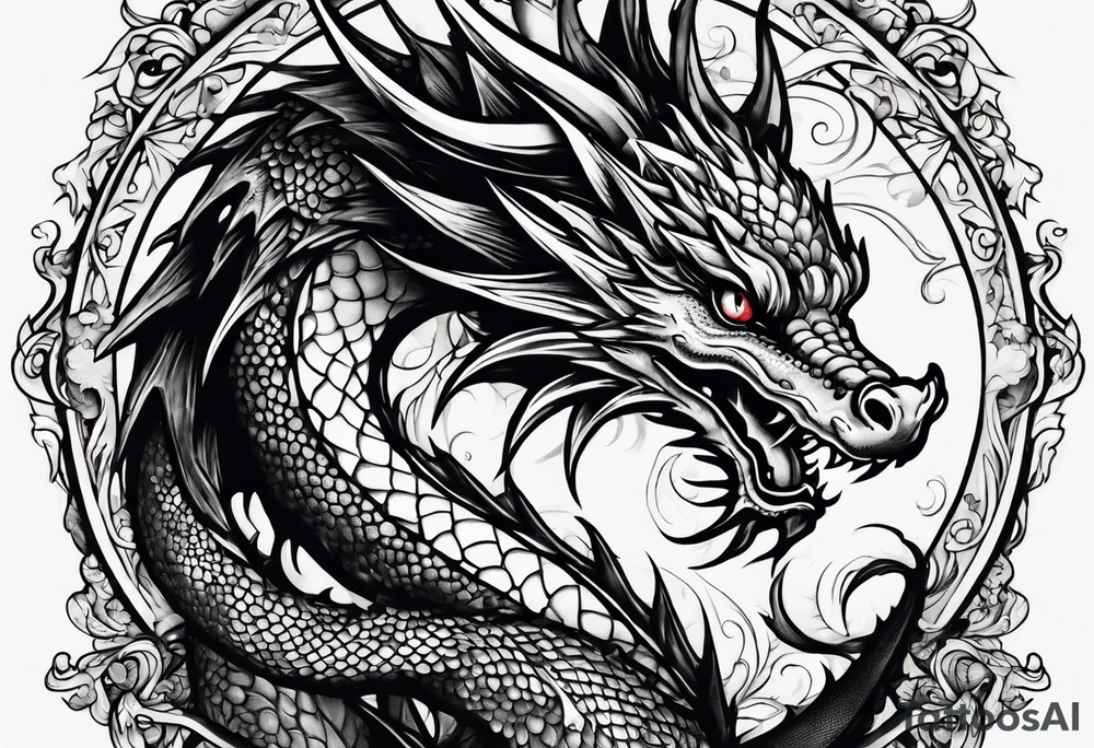 Mini dragon tattoo idea