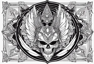kali, alien goddess, valkrye, pirate, zenza resonance, pachamama, lotus, blank panther, eagle, skull, 5D, nueva gaya tattoo idea