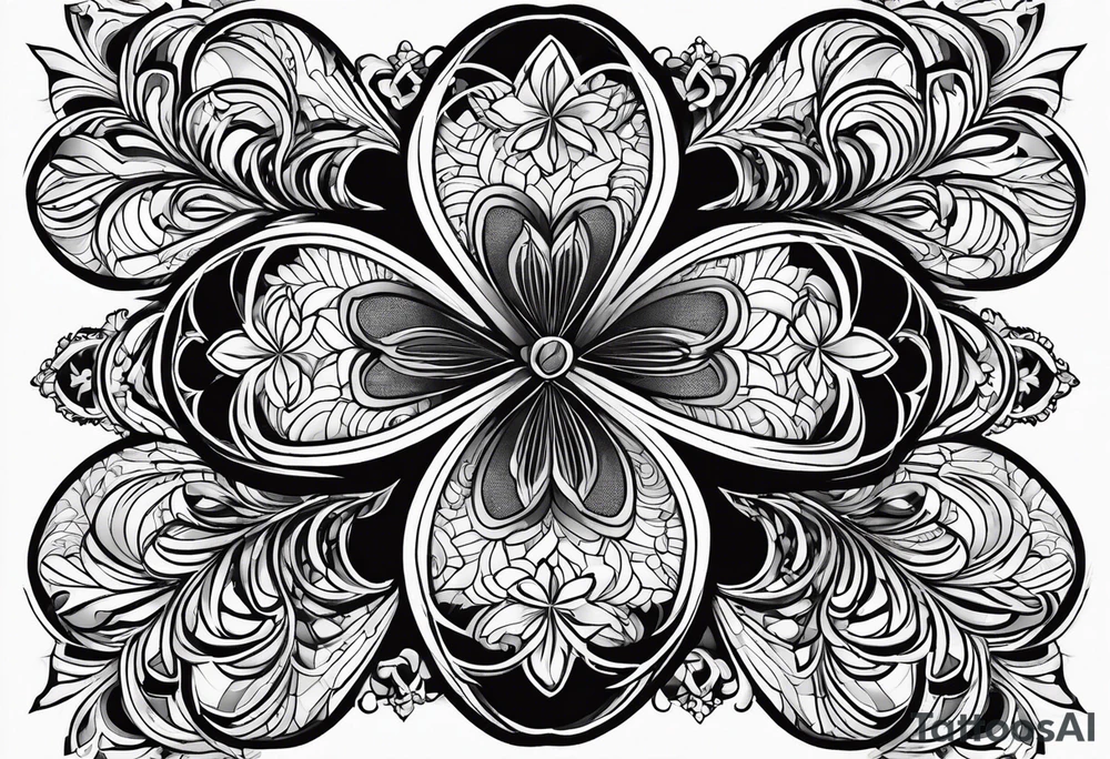 four-leaf clover tattoo idea