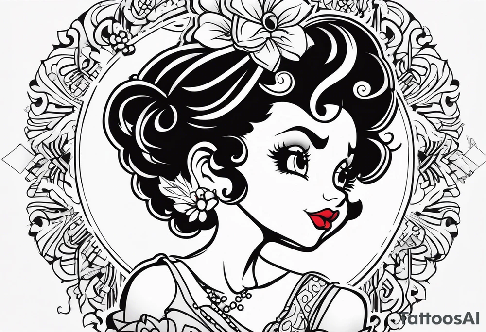 Betty boop tattoo idea