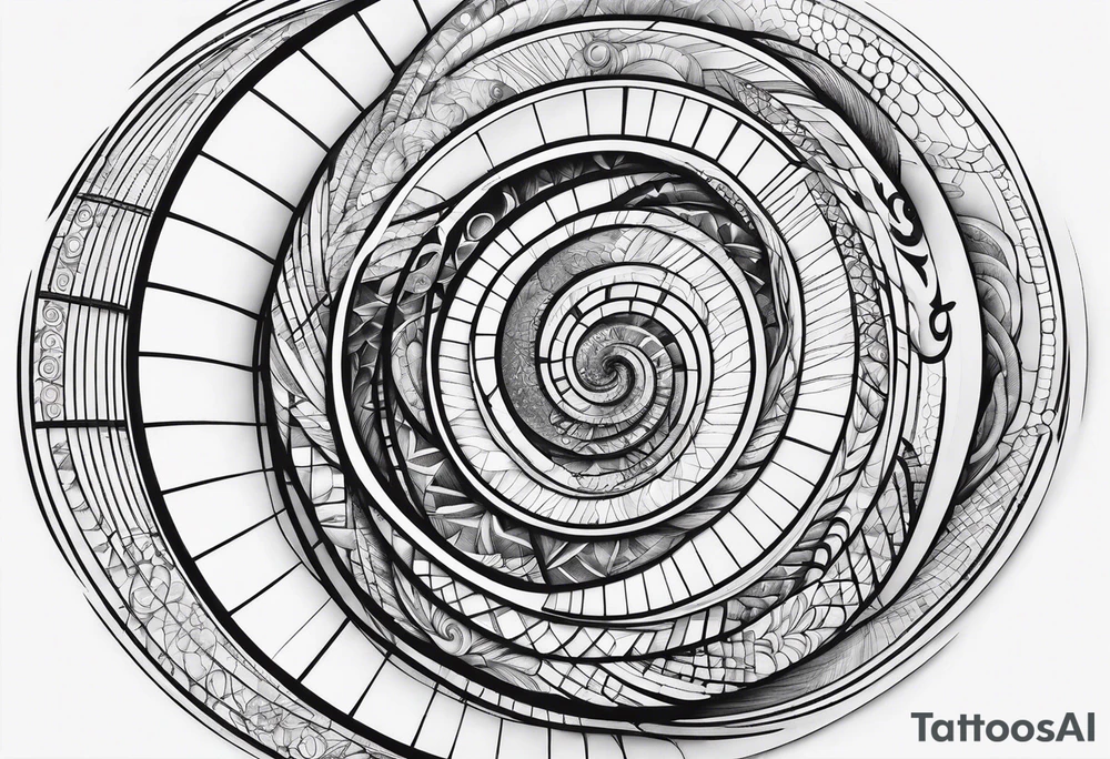 written Fibonacci numbers tattoo idea