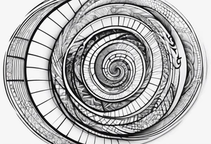 written Fibonacci numbers tattoo idea