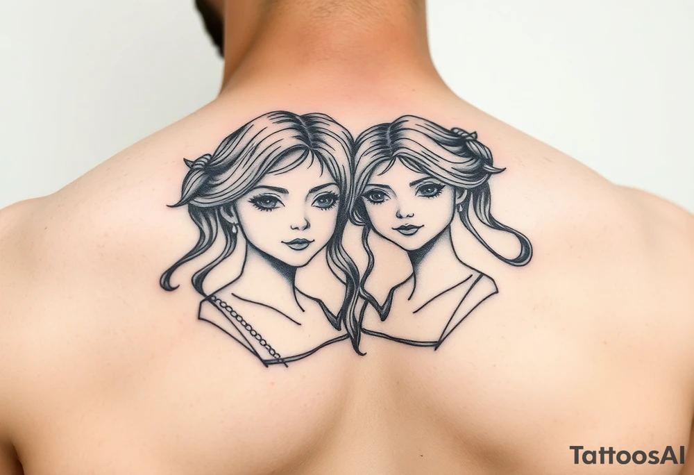 Mother two daughter tattoo idea