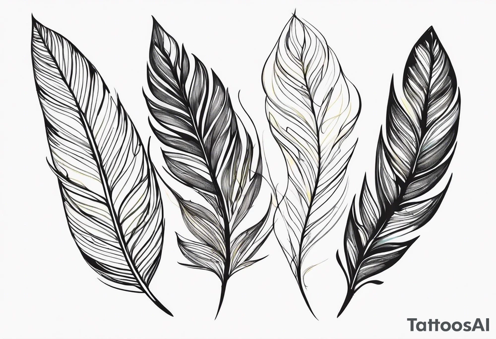 leaves that look like feathers tattoo idea