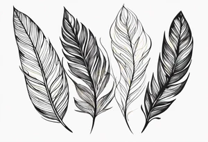 leaves that look like feathers tattoo idea