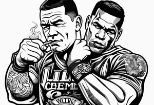 john cena smoking cigarette tattoo idea