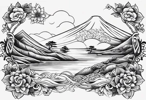 Create a Fine Line tattoo made out of the name Mingo and very pretty but hide the name in the image tattoo idea