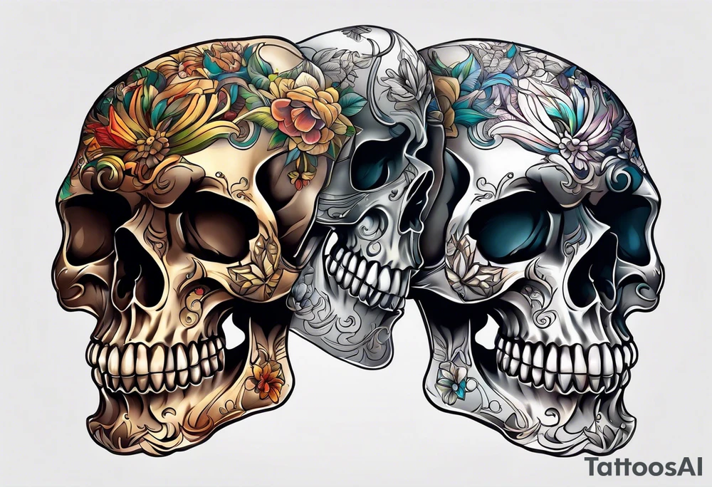 Skulls tattoo idea