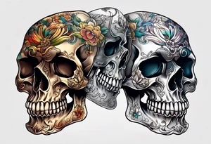 Skulls tattoo idea