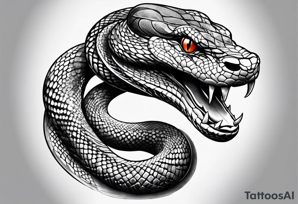 Snake head tattoo idea