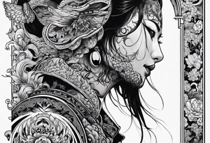 Beautiful body horror tattoo idea