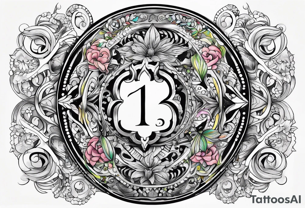number "13" tattoo idea
