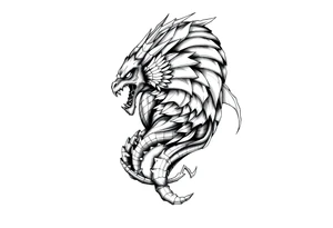 Dragón Ball z  y cultura egipcia tattoo idea