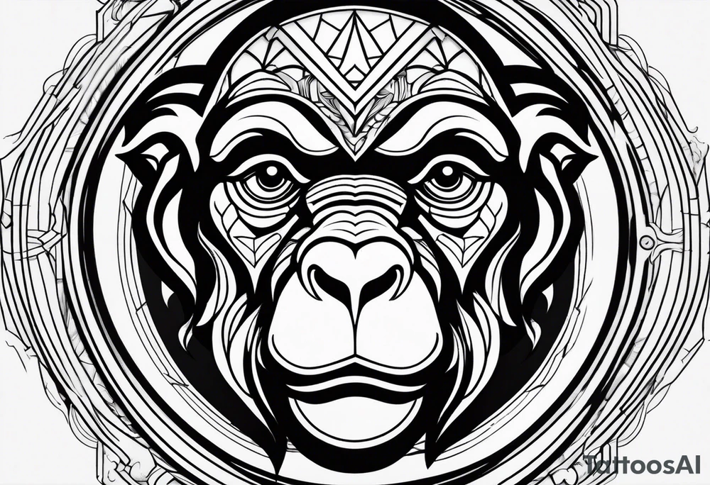 Variety monkey face flash sheet tattoo idea