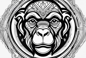 Variety monkey face flash sheet tattoo idea