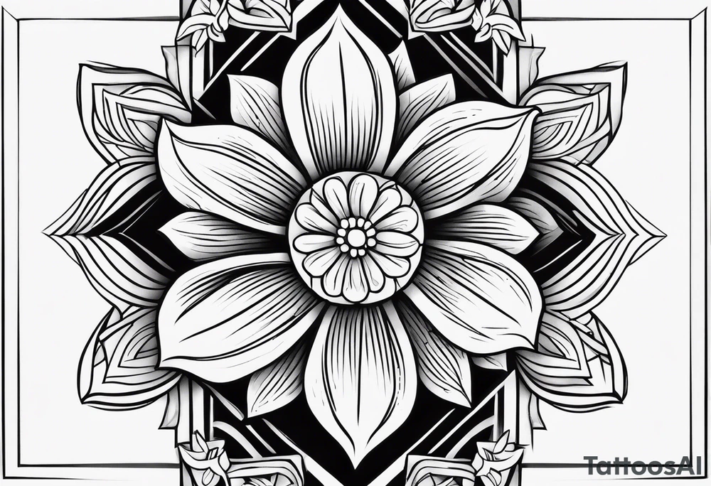 Puerto Rican flower tattoo idea