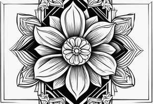 Puerto Rican flower tattoo idea
