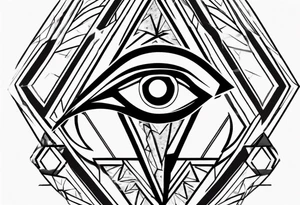 Abstract eye of horus in a diamond. tattoo idea