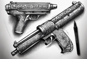 Weapons tattoo idea