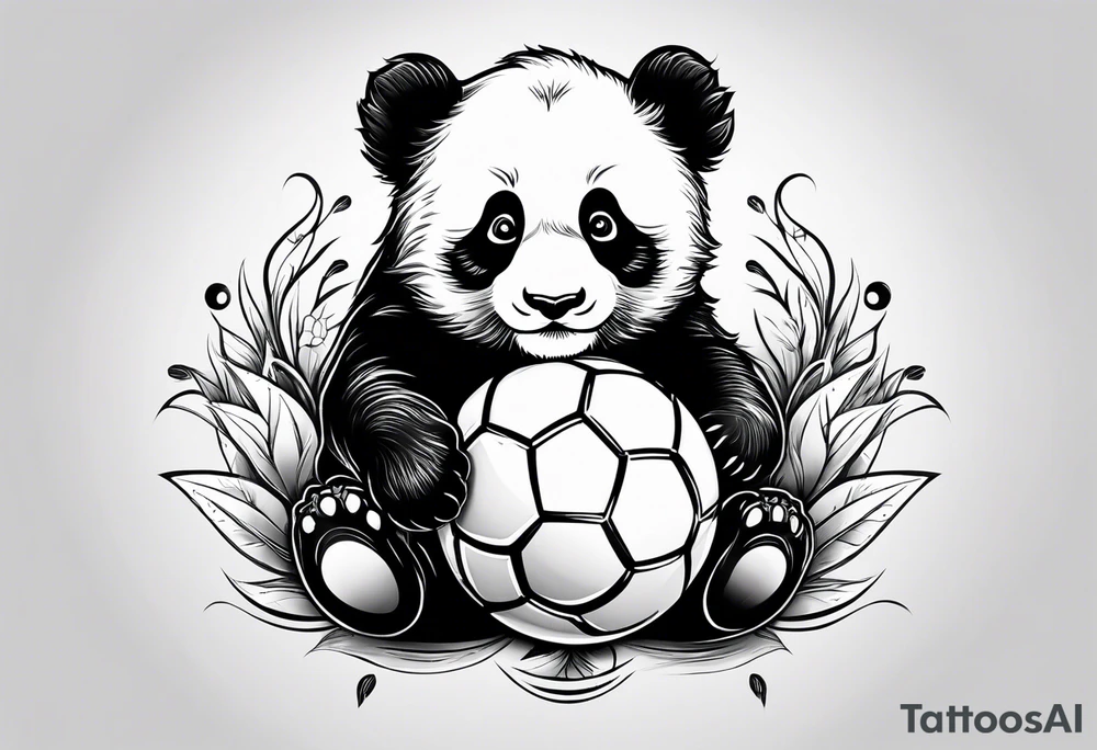Baby panda 
Baby Tiger
Playing ball tattoo idea