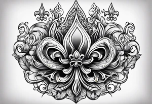 Fleur de lys de feu tattoo idea