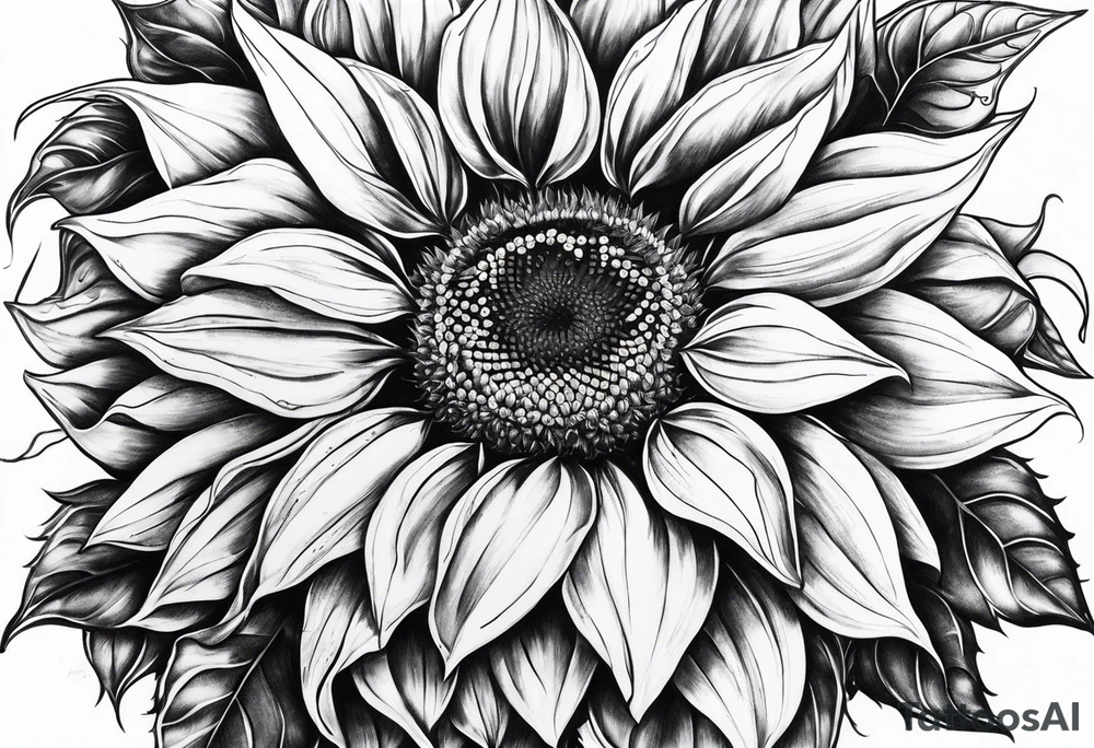 Sunflower tattoo idea
