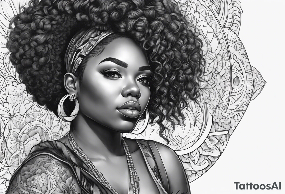Thick black girl tattoo idea