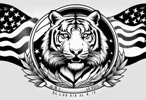 Michelangelo, U.S. flag, U.S. Air Force, tiger tattoo idea