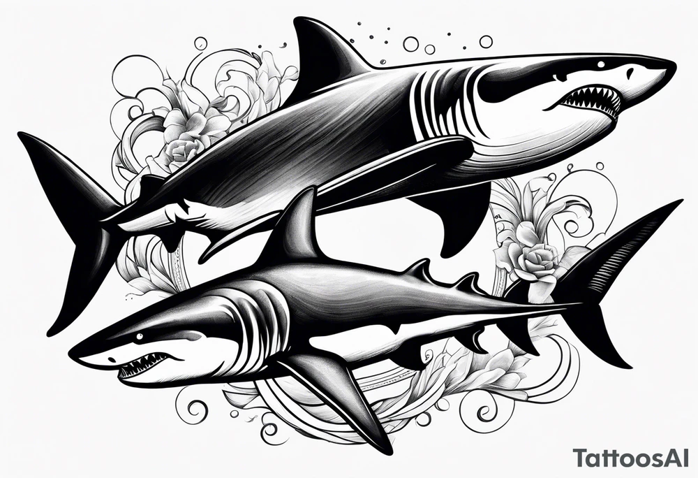 2 nautical style sharks wrapped around the knee no background tattoo idea 2 nautical style sharks wrapped around the knee no background tattoo idea