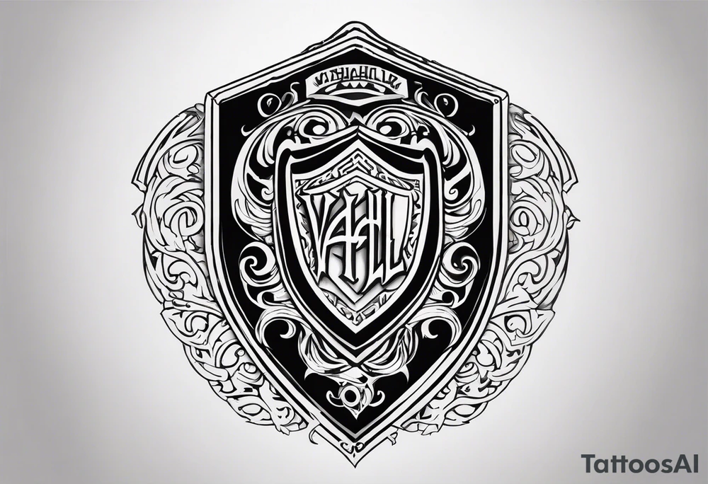 valhalla wounded shield tattoo idea