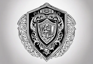 valhalla wounded shield tattoo idea
