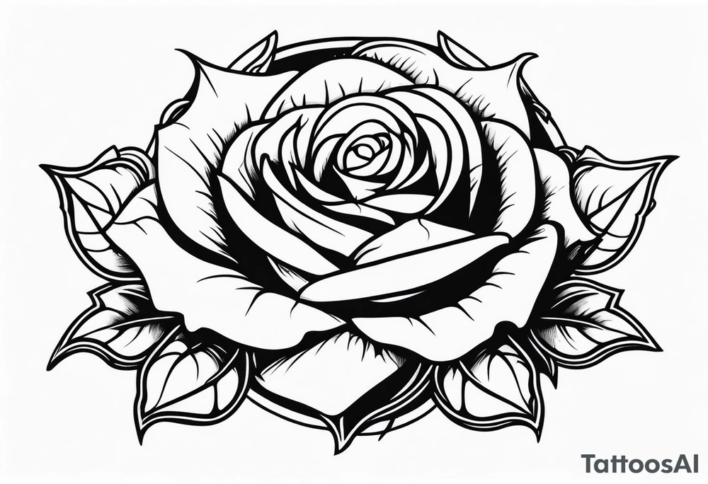 Gothic rose and bats tattoo tattoo idea
