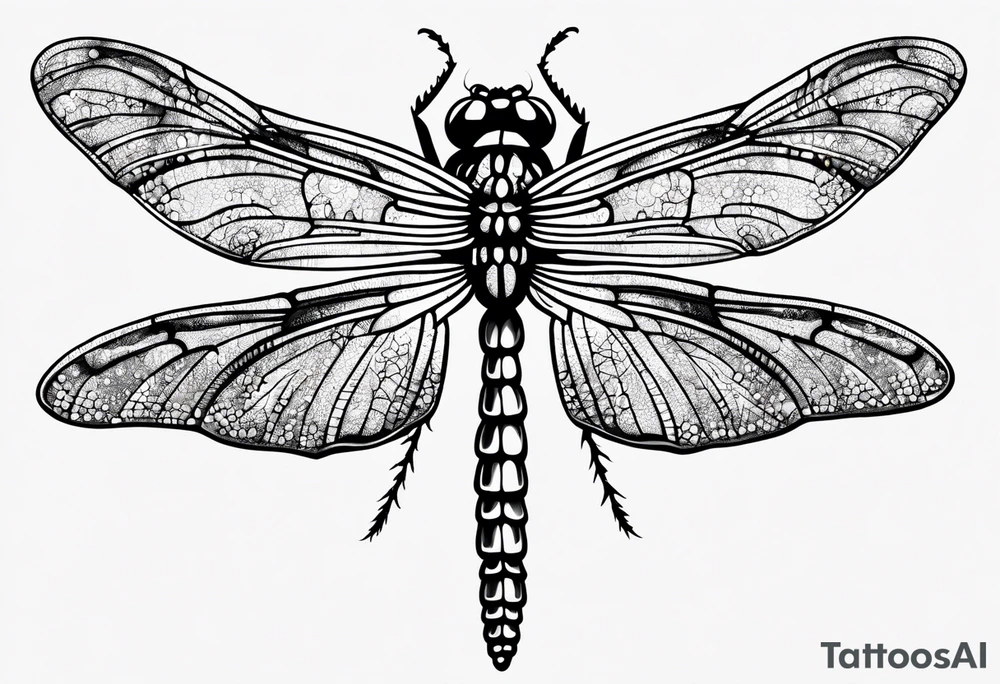 Dragonfly in amber with lavender and thistle tattoo idea