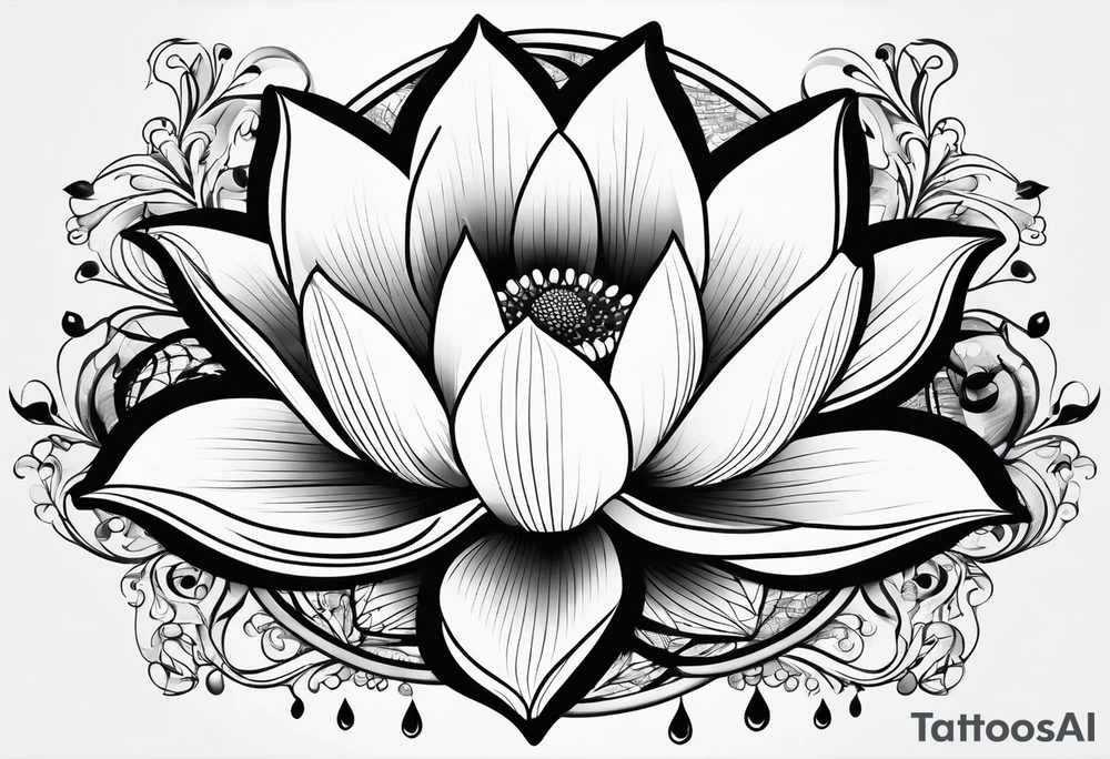 Lotus music tattoo idea