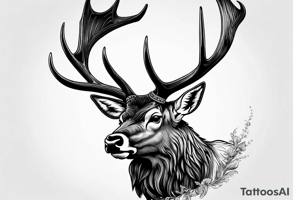 Elk Bugling tattoo idea