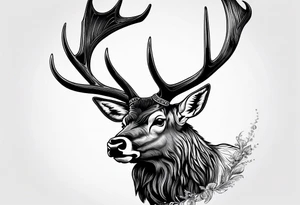 Elk Bugling tattoo idea