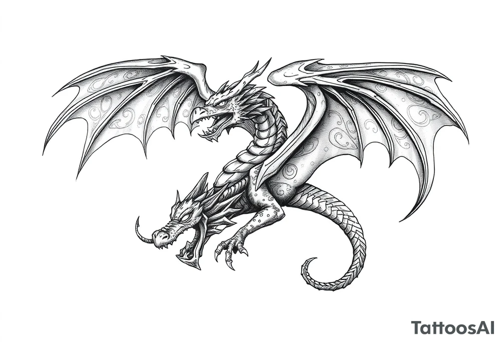 Celtic dragon tattoo idea