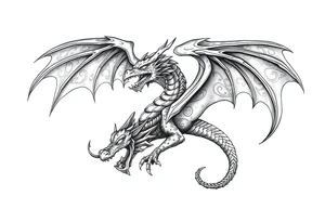 Celtic dragon tattoo idea